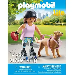 Comparateur de prix : PLAYMOBIL 71739 Jeune fille rolleuse avec Retriever
