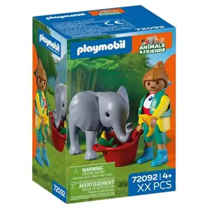 Comparateur de prix : 72092 Zoo : Éléphanteau et gardien de zoo Playmobil