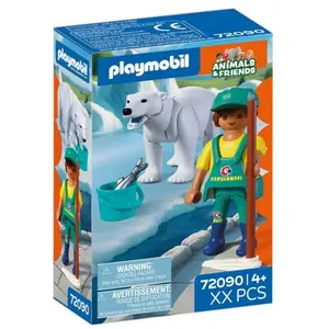 Comparateur de prix : Playmobil Animaux et amis 72090 - Zoo : ours polaire et soigneur