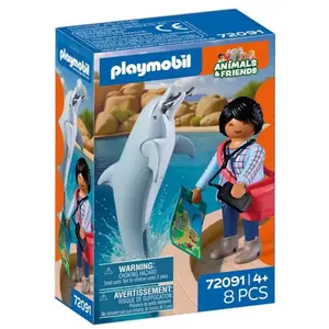 Comparateur de prix : Playmobil Playmobil Animaux et amis 72091 - Zoo : dauphin et visiteuse