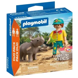 Duo Soigneur Et Rhinoceros 72025