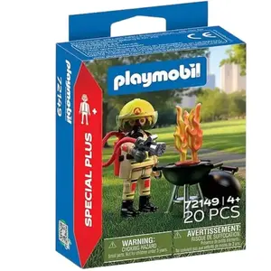 Playmobil Feuerwehrmann mit Brandherd (Playmobil City Action) pas cher