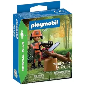 Playmobil Bucheron avec tronçonneuse Spécial + 72150 PLAYMOBIL pas cher