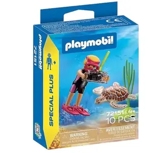 Playmobil Special Plus 72151 - Plongeuse avec une tortue pas cher