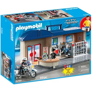 Playmobil 5299 - Commissariat De Police Transportable pas cher