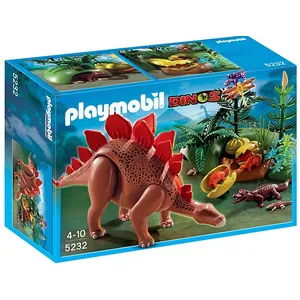 Leitz PLAYMOBIL - Stégosaure et ses Bébés avec Forêt - Dinos - Mixte - A partir de 4 ans pas cher