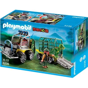 Playmobil 5236 - Véhicule Avec Cage Et Bébé T-Rex pas cher