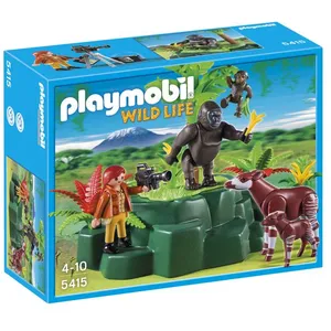 Playmobil Playmobil 5273 Wild Life - Gorilles Et Okapis Avec Végétation pas cher