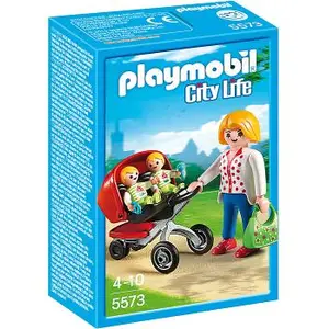 Comparateur de prix : PLAYMOBIL 5573 Maman avec jumeaux et landau, City Life, Dès 4 ans