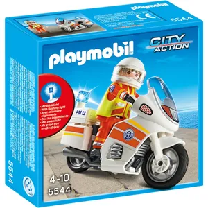 Playmobil Playmobil  City Action 5544  - Sauveteur Avec Moto