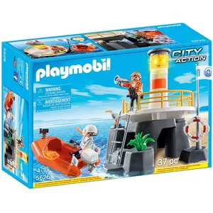 PLAYMOBIL 5626 Phare avec radeau de sauvetage pas cher