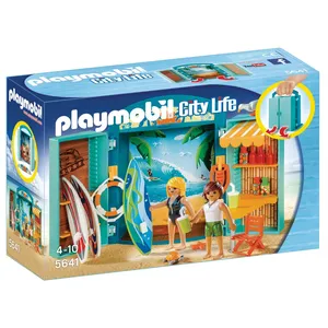 Comparateur de prix : PLAYMOBIL - City Life - Coffre Boutique de Surf - Modèle Coffre - Accessoires inclus