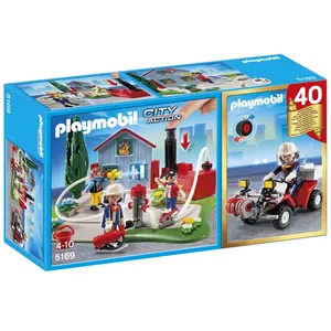 Playmobil 5169 CompactSet anniversaire Brigade de pompiers pas cher