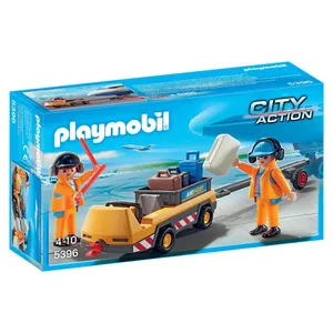 Comparateur de prix : Playmobil City Action 5396 Agents avec tracteur à bagages