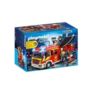 PLAYMOBIL Fourgon de pompier avec sirène et gyrophare - 5363 pas cher