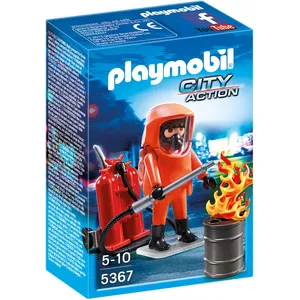 Playmobil Playmobil 5367 - Pompier Avec Combinaison De Feu 0115 pas cher