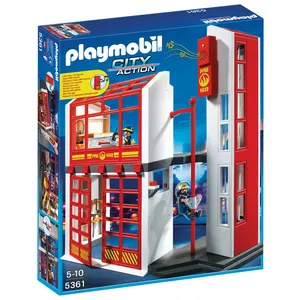 Comparateur de prix : PLAYMOBIL 5361 - City Action - Caserne de Pompiers avec Alarme