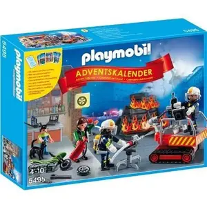 Playmobil Christmas 5495 - Calendrier De L'avent: Brigade De Pompiers pas cher