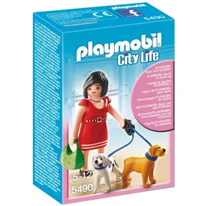 Playmobil 5490 City Life Femme avec chiots pas cher