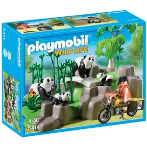 Playmobil 5414 Wild Life Famille de pandas et bambous pas cher