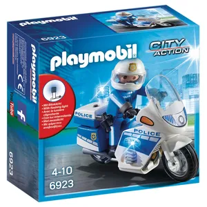 Playmobil City Action 6923 Moto de policier avec gyrophare pas cher