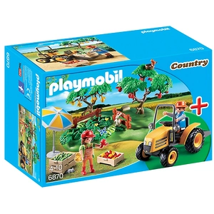 Playmobil collection Country : Les maraîchers et leur tracteur (6870) pas cher