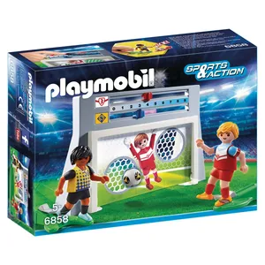 Playmobil Sports & Action 6858 Cage de tir au but avec footballeurs pas cher