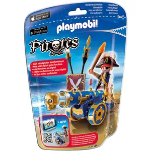 PLAYMOBIL - Corsaire avec Canon Bleu 6164 - Jouet Pirate pour Enfant de 5 ans et plus pas cher