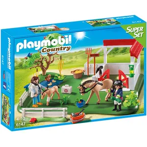 Phasak PLAYMOBIL - Superset Paddock avec Chevaux - Country - A partir de 4 ans pas cher
