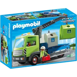 Playmobil City Action 6109 Camion avec grue et conteneurs à verre pas cher