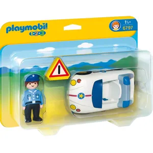 6797 - 1.2.3. Playmobil - Policier Et Voiture pas cher
