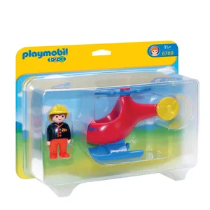 Playmobil 6789 - Pompier Avec Hélicoptère 1.2.3 pas cher