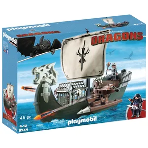 Playmobil Pirate Ship With Cannons - Large Floating Toy Ship For Water Play Adventures