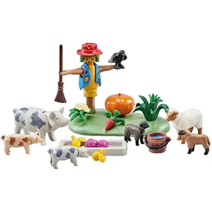 Playmobil Playmobil 9832 - Animaux De La Ferme Et Épouvantail pas cher