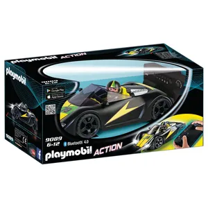 Playmobil Action 9089 Voiture de course noire radiocommandée pas cher