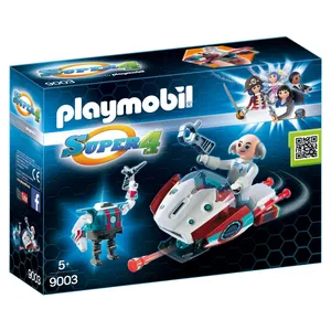 PLAYMOBIL 9003 - Super 4 - Sky Jet et Docteur X - Lance-projectile - Robot Intercepto pas cher