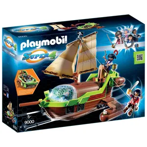 PLAYMOBIL 9000 - Super 4 - Bateau Pirate Caméléon avec Ruby - Flotte sur l'eau pas cher