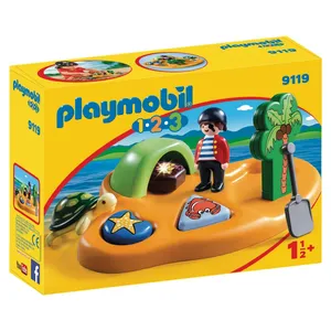Comparateur de prix : PLAYMOBIL 9119 - PLAYMOBIL 1.2.3 - Île de Pirate pour enfants de 18 mois et plus