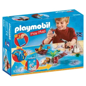 Playmobil Play Map 9328 Pirates avec support de jeu pas cher
