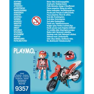 PLAYMOBIL - Pilote de motocross - Action - Mixte - A partir de 4 ans pas cher