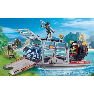 Playmobil The Explorers 9433 - Bateau Avec Cage Et Deinonychus pas cher