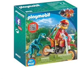 Comparateur de prix : Playmobil Playmobil The Explorers 9431 - Pilote De Moto Et Raptor