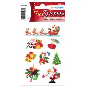 Comparateur de prix : HERMA 15237 Lot de 21 stickers muraux en papier autocollant permanent Motif Père Noël