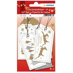Herma herma etiquette pour cadeau de noël 3d, rond, vert/argent noirVendu paramazon