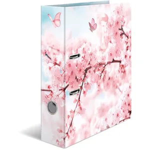 HERMA Classeur A4 Fleurs de cerisier, 7 cm, classeur à anneaux coloré avec motif plantes et impression intérieure, idéal pour garçons et filles pas cher