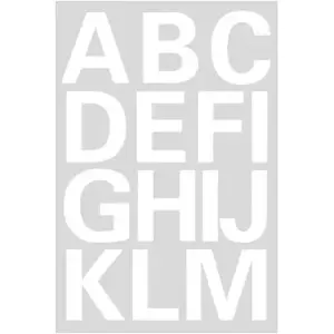 Comparateur de prix : Merkloos / Sans marque 2 Planches Stickers Lettres Blanches Capitales Herma