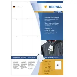 Comparateur de prix : HERMA Etiquette à suspendre SPECIAL, 70 x 41 mm, blanc