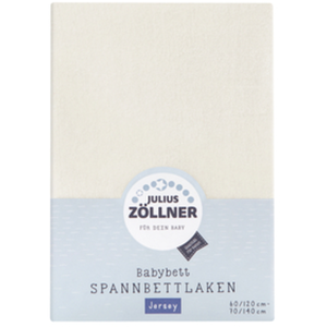 Julius Zöllner JERSEY-SPANNBETTUCH - ECRU (GRÖßE: 60/120 + 70/140 CM) pas cher