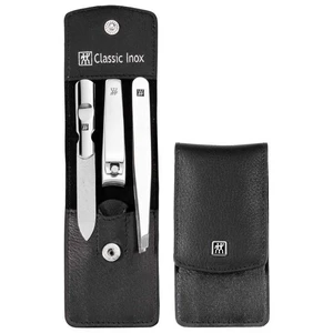 Comparateur de prix : ZWILLING Classic Étui en INOX 3 pièces en Cuir de Vachette Noir
