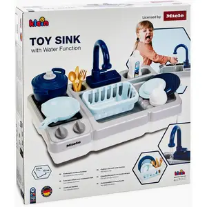 Comparateur de prix : Theo Klein Evier de cuisine Miele avec robinet fonctionnel et accessoires